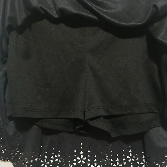 Justice Black Skort with Eyelet Hem - Picture 4 of 7